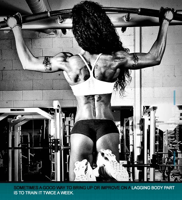 Shredded back pull ups fit girl