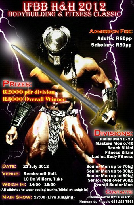 IFBB H&H 2012 - Bodybuilding & Fitness Classic Event Poster