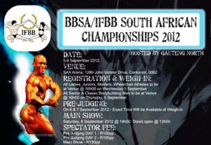 BBSA, IFBB SA National Championships 2012 Invite Poster