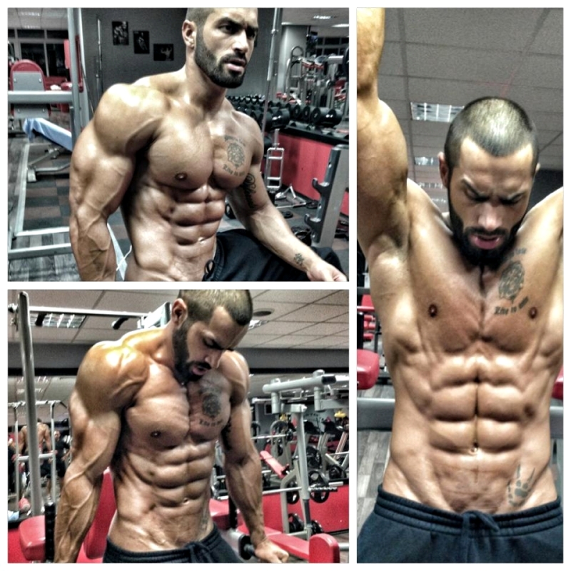 male Ripped V fitness model Lazar Angelov