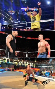 Jon cena the rock wrestlemania