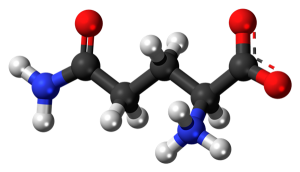 L-Glutamine-zwitterion-3D-balls
