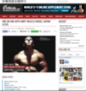 advert on article side banner