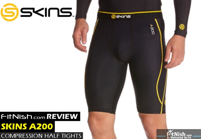 SKINS Men's A200 Thermal Long Tights Black/Yellow - SKINS Compression UK