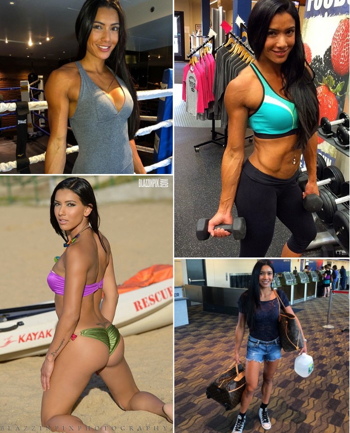 Brazilian Fitness Model & WBFF Pro, Gabi Castrovinci | Training Clips | Pictures