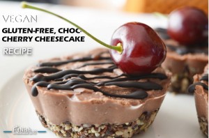 Gluten-free, Vegan Choc-Cherry Cheesecake Recipe!