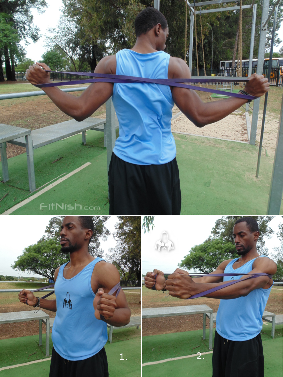 how to do band assisted chest press