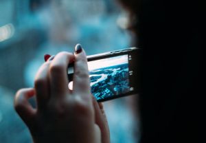 film on smartphone