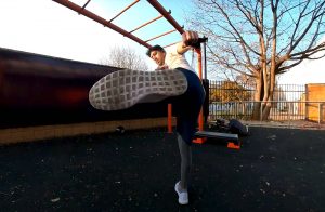 ESkate On An Evolve Bamboo GTR To Gym,For An Outdoor Calisthenics Workout